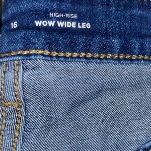 Old Navy Blue High-Rise Wow Wide Leg Jeans